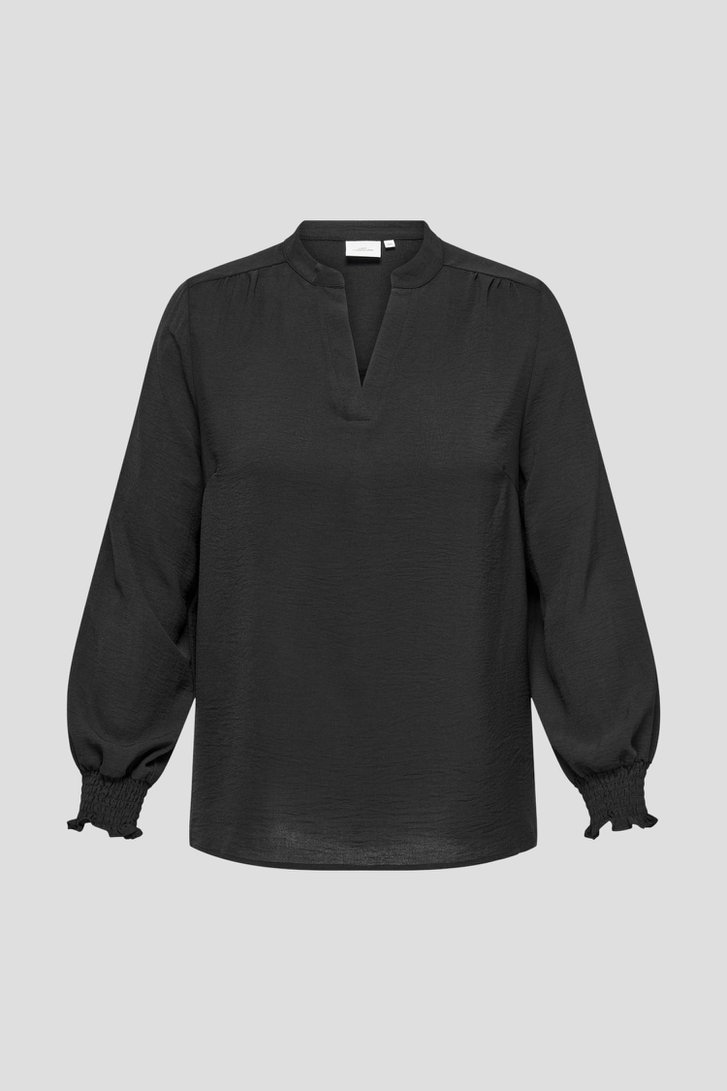 Zwarte blouse met V-hals van Only Carmakoma voor Dames