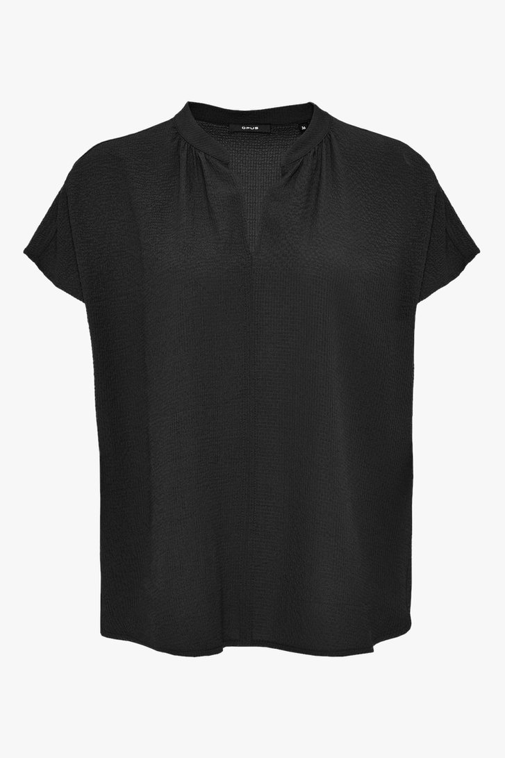 Zwarte blouse met V-hals 