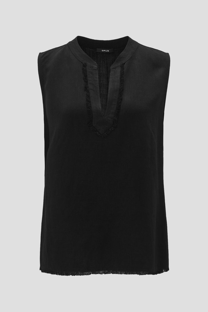 Zwarte blouse zonder mouwen van Opus voor Dames