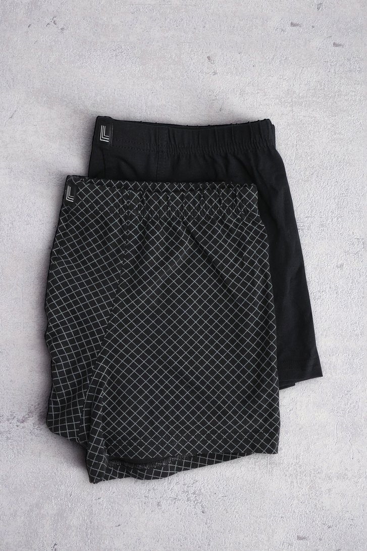 Zwarte boxer - Trunk pants - Set van 2 van Liberty Island voor Heren