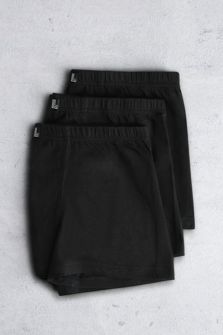 Voorkant van Zwarte boxer - Trunk pants - Set van 3 door Liberty Island voor Heren