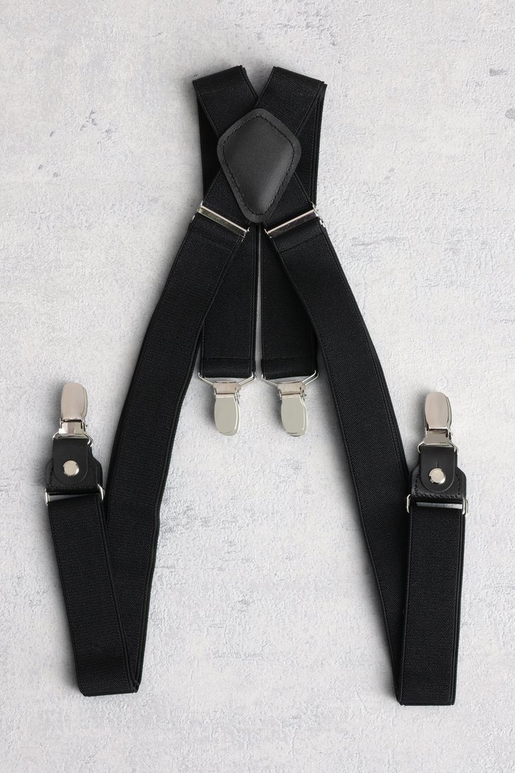 Voorkant van Zwarte bretellen door Liberty Island voor Heren