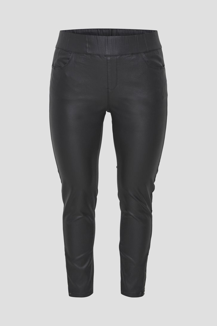 Zwarte broek met coating van Fransa voor Dames