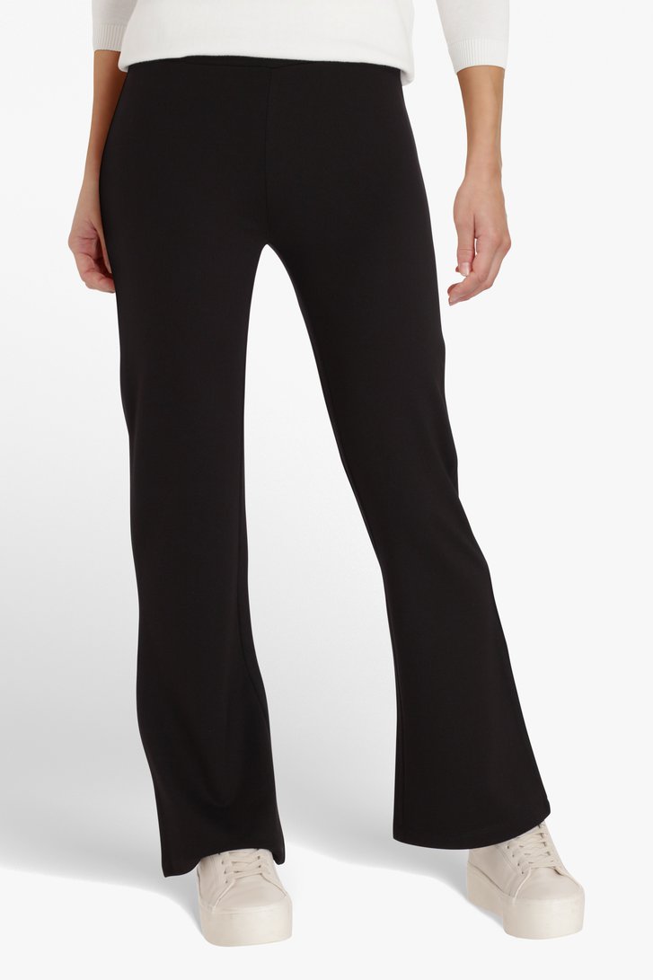 Zwarte broek met elastische taille - bootcut van JDY voor Dames