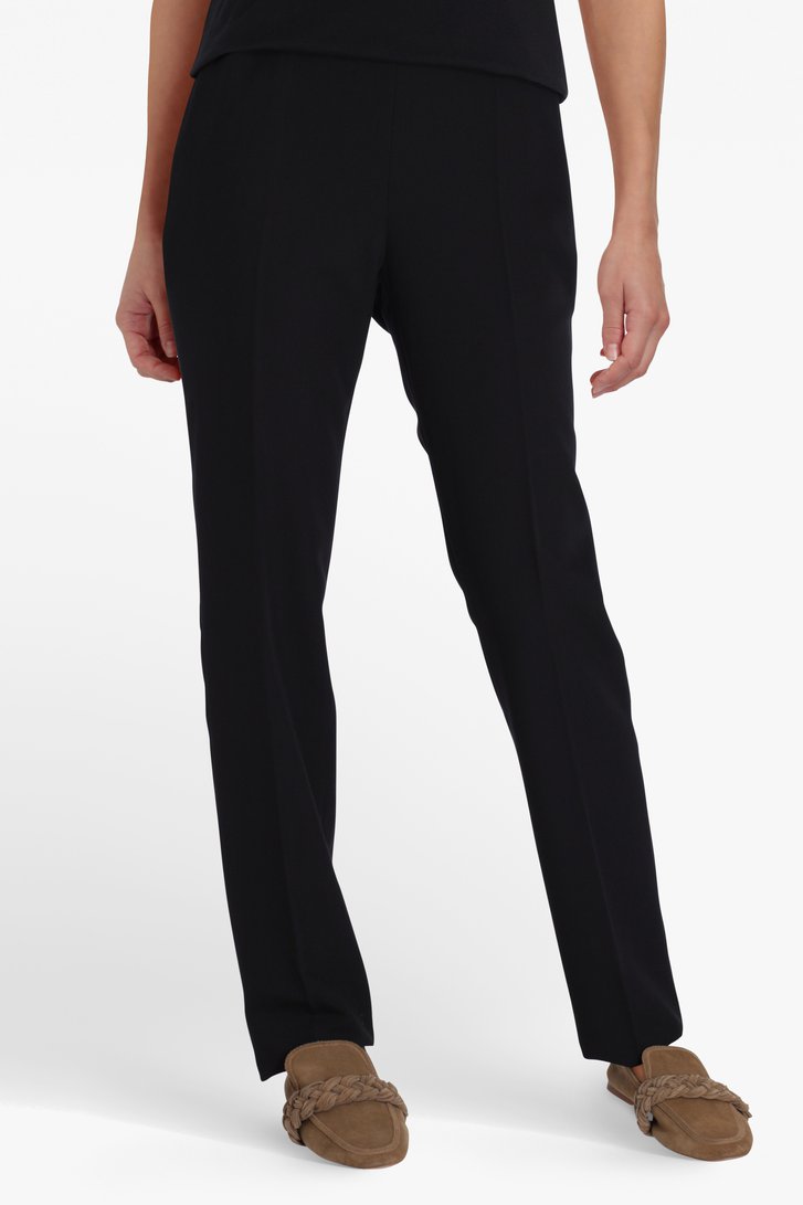 Zwarte broek met elastische tailleband, Dames, Merk: Claude Arielle, Maat: 44