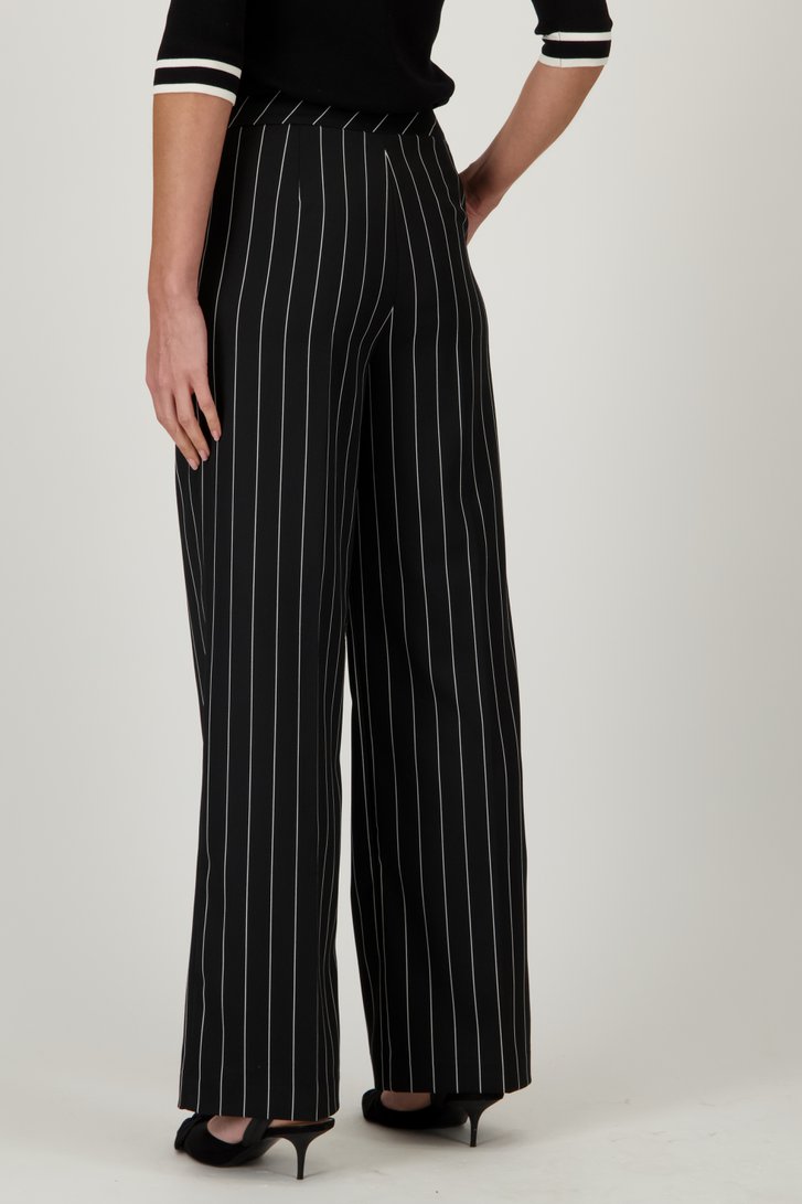 Zwarte broek met krijtstreep van D'Auvry voor Dames