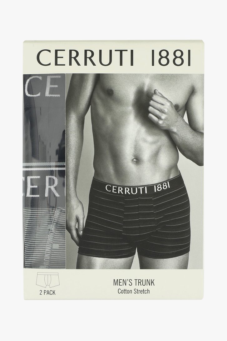 Zwarte en gestreepte boxershort - 2 pack van Cerruti 1881 voor Heren