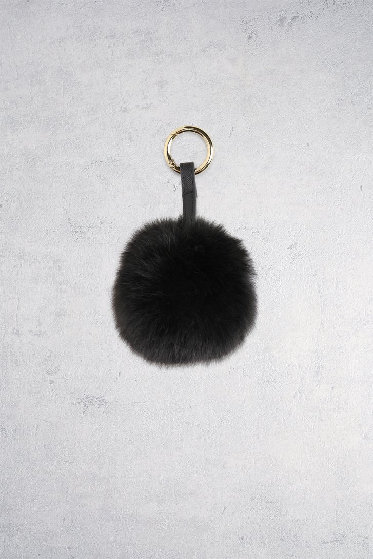 Zwarte faux fur sleutelhanger van Liberty Island voor Dames