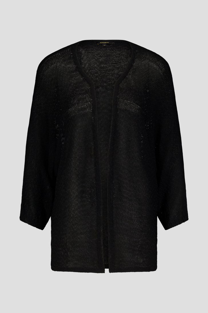 Productfoto 1 van Zwarte gebreide cardigan  door More & More voor Dames