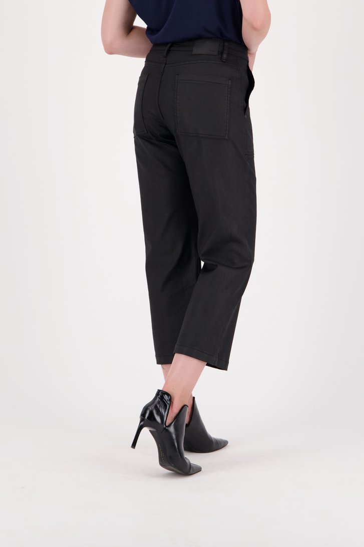 Zwarte gecoate jeans - culotte van Opus voor Dames