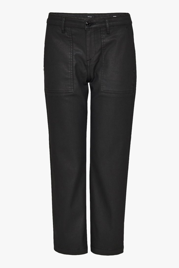 Zwarte gecoate jeans - culotte
