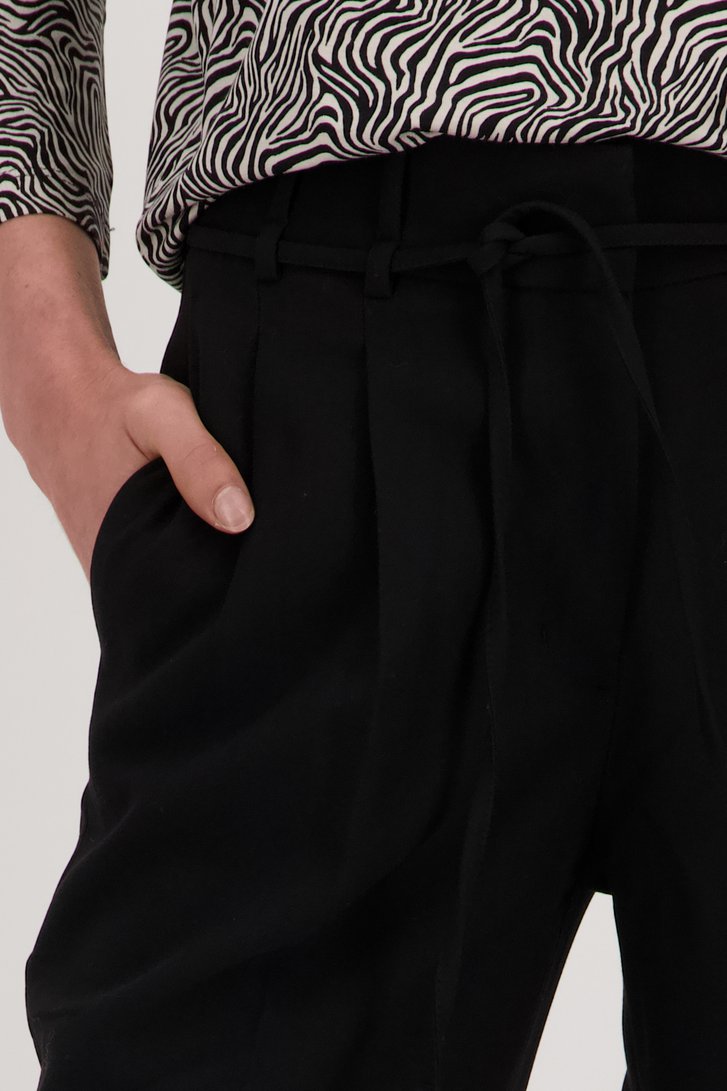Zwarte geklede broek - 7/8 lengte van Opus voor Dames
