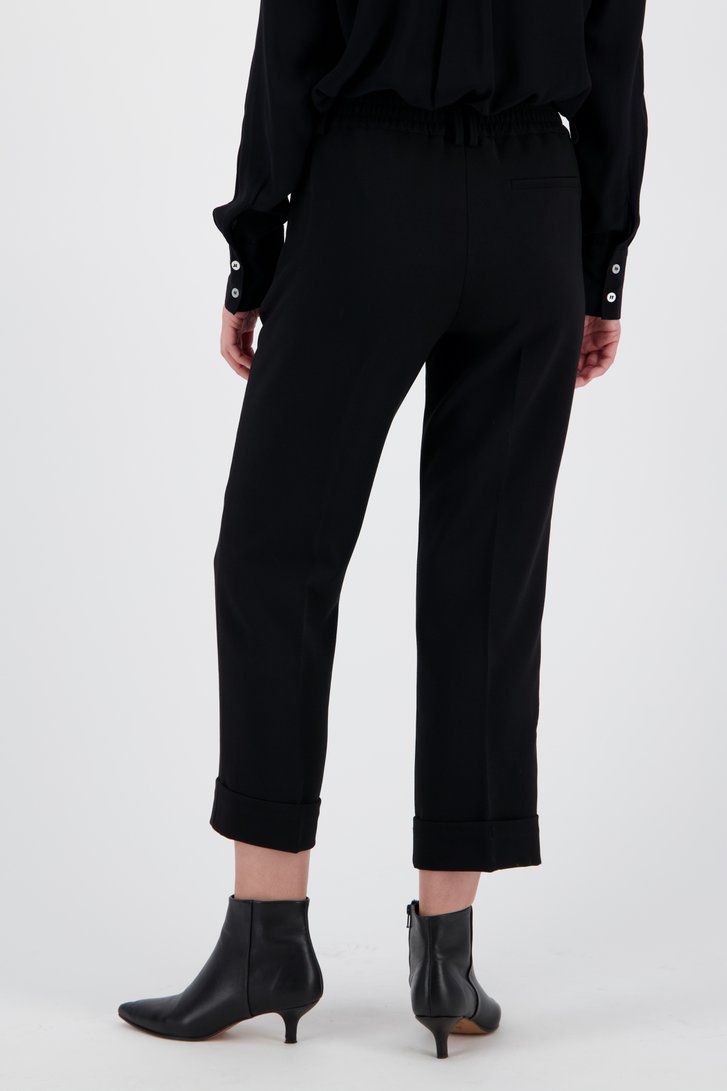 Zwarte geklede broek - straight fit  van Opus voor Dames