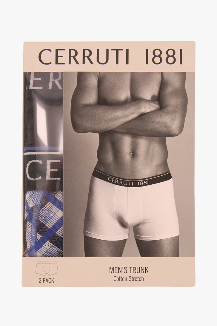 Zwarte & geprinte boxershort - 2 stuks van Cerruti 1881 voor Heren