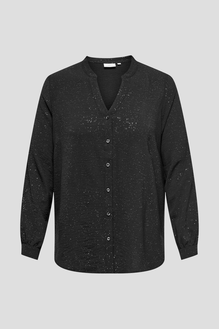Zwarte glitterblouse van Only Carmakoma voor Dames