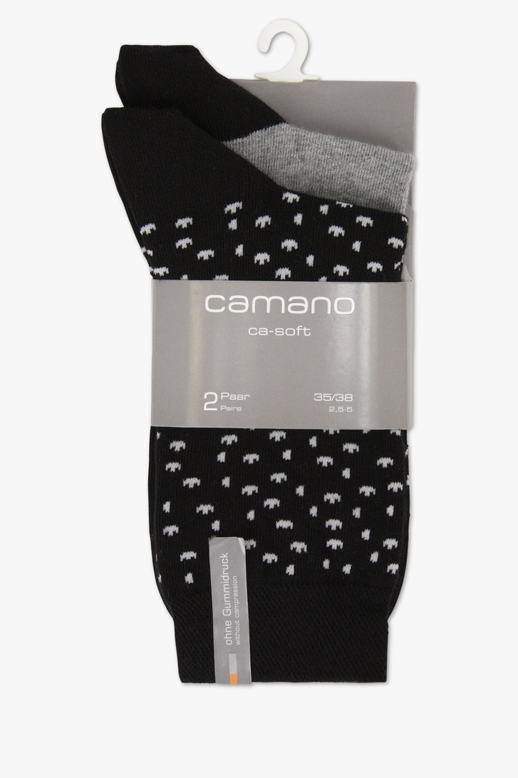 Zwarte/grijze sokken - 2 paar van Camano voor Dames