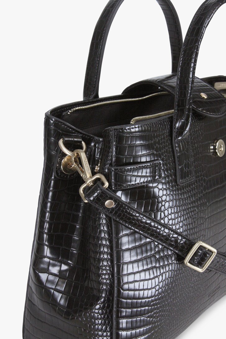 Zwarte handtas met goudkleurige details van Hexagona voor Dames
