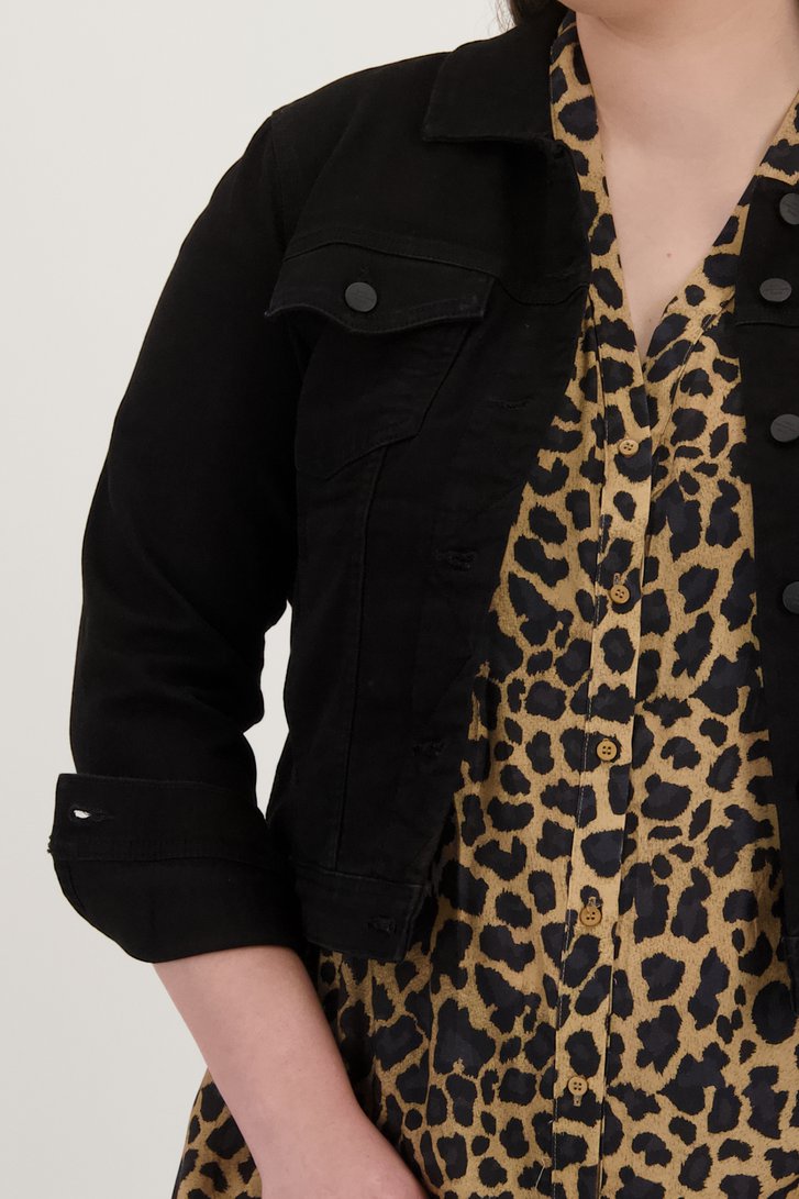 Zwarte jeansvest van Only Carmakoma voor Dames