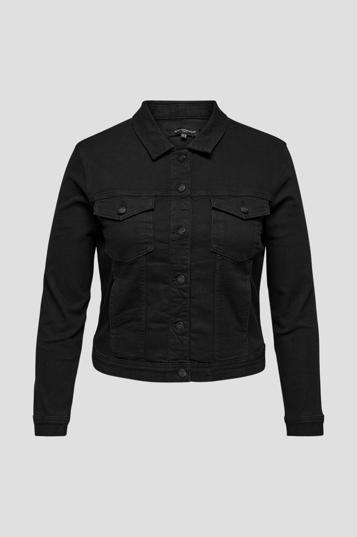 Zwarte jeansvest van Only Carmakoma voor Dames