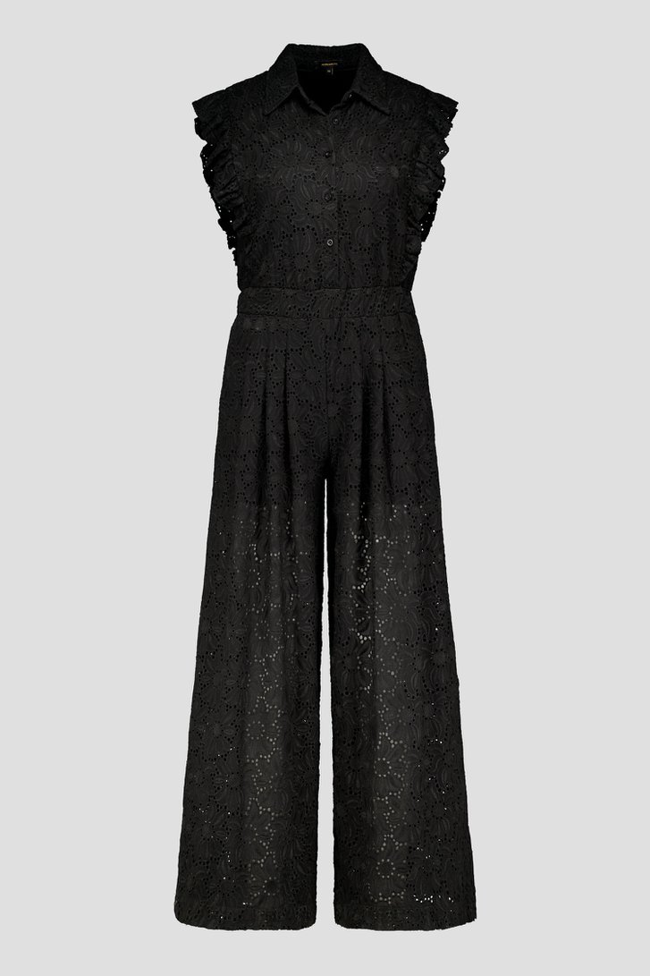 Zwarte jumpsuit met broderie anglaise van More & More voor Dames