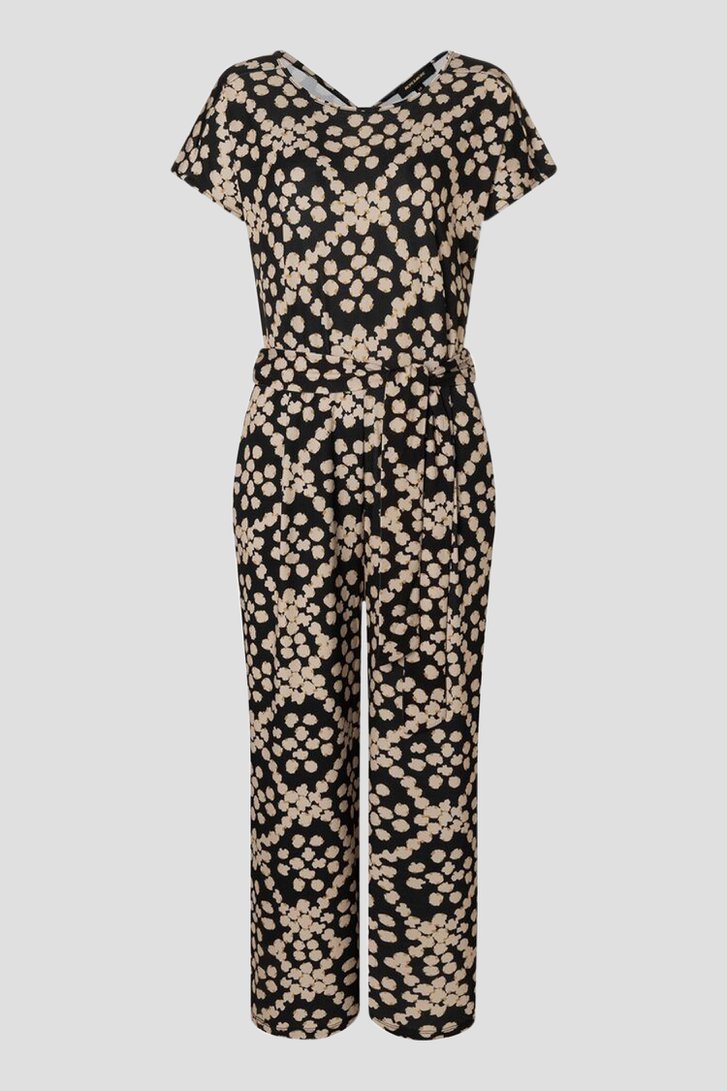 Productfoto 1 van Zwarte jumpsuit met print door More & More voor Dames