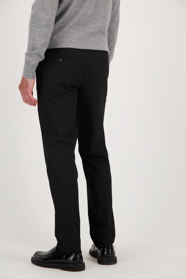 Achterkant van Zwarte kostuumbroek - Regular fit - Rock door Dansaert Black voor Heren