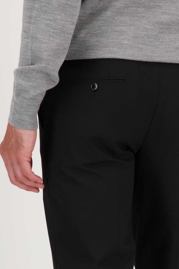 Detail van Zwarte kostuumbroek - Regular fit - Rock door Dansaert Black voor Heren
