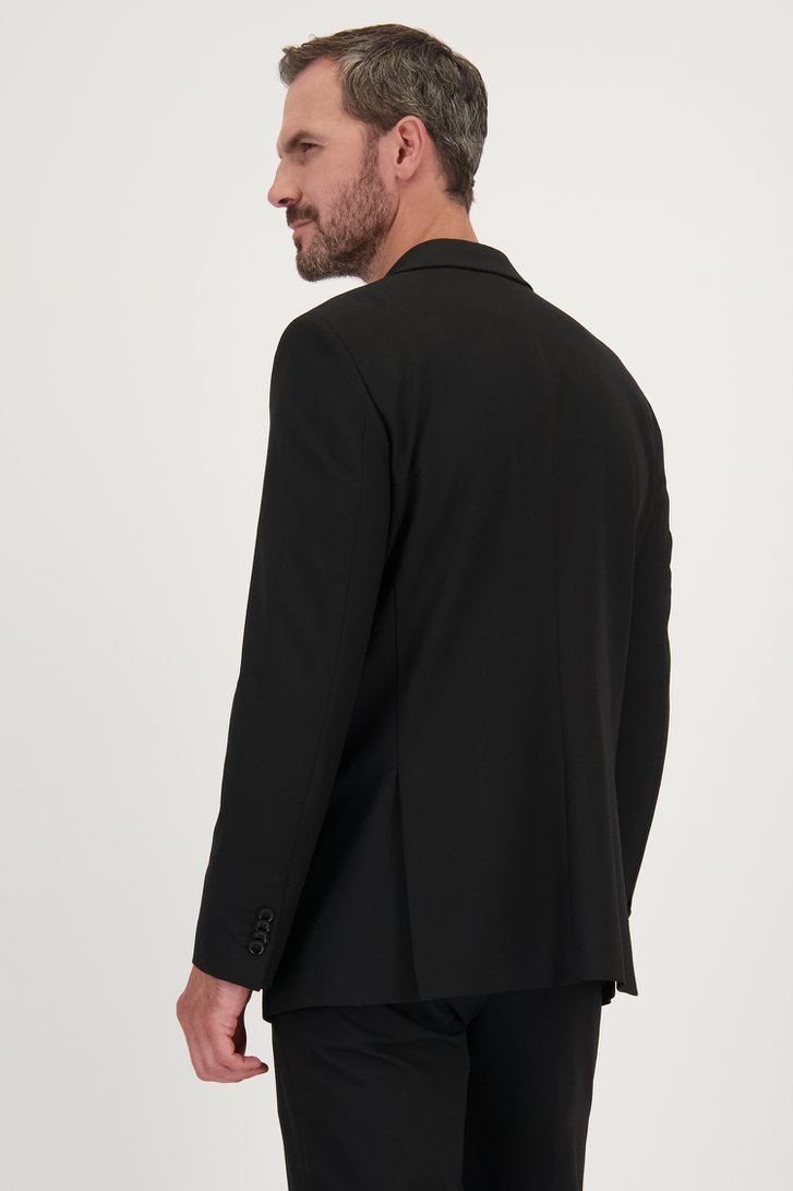 Achterkant van Zwarte kostuumvest - Regular fit - Rock door Dansaert Black voor Heren