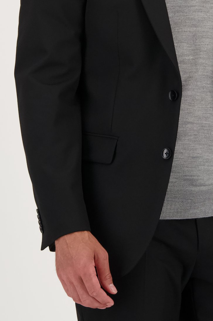 Extra foto 1 van Zwarte kostuumvest - Regular fit - Rock door Dansaert Black voor Heren