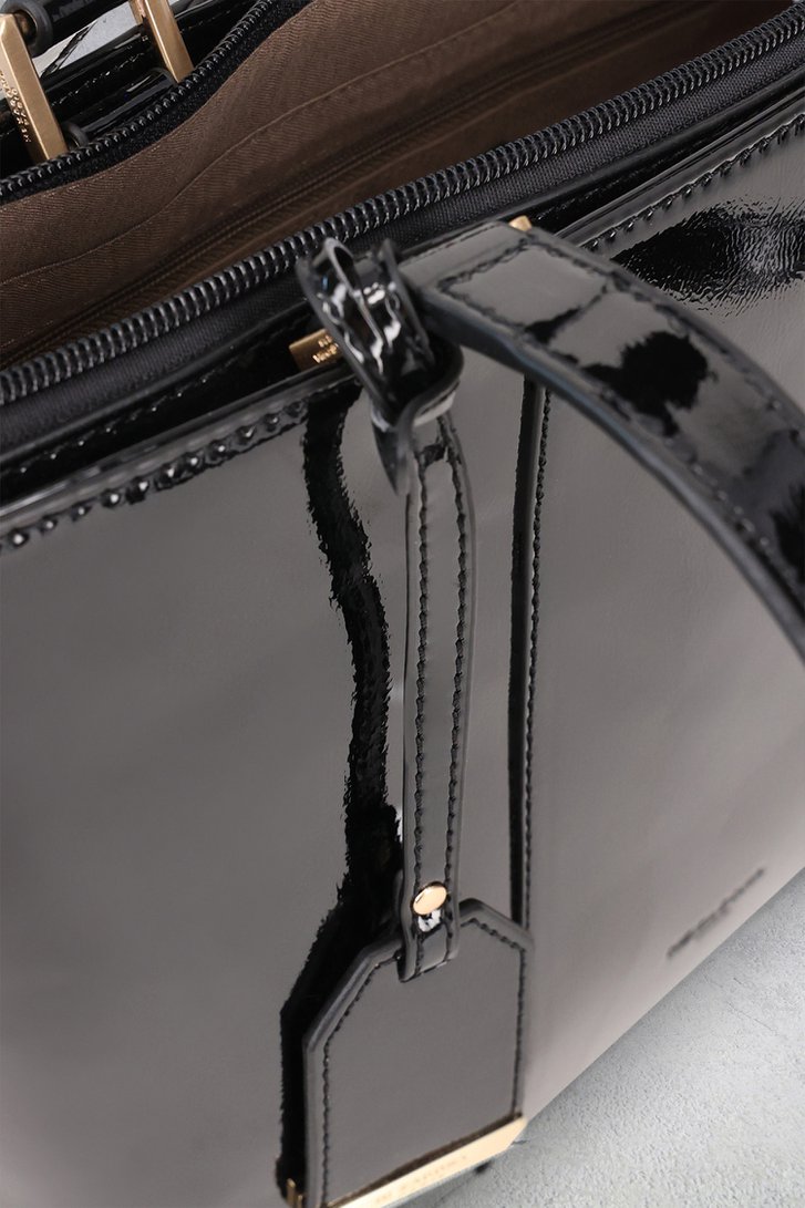 Extra foto 1 van Zwarte laqué handtas door Hexagona voor Dames