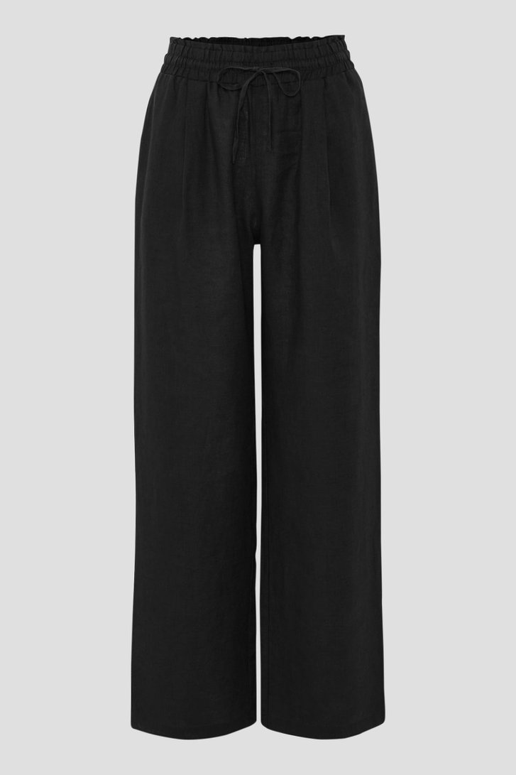Zwarte linnen broek van Opus voor Dames