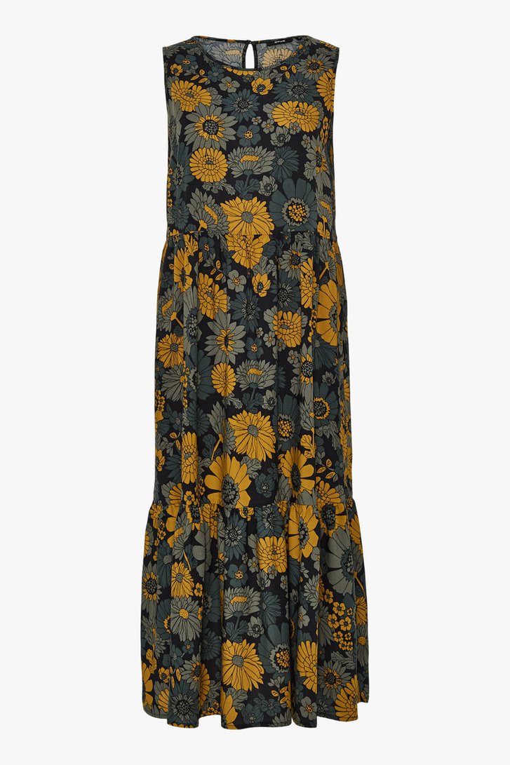 Zwarte maxi jurk met bloemenprint van Opus voor Dames