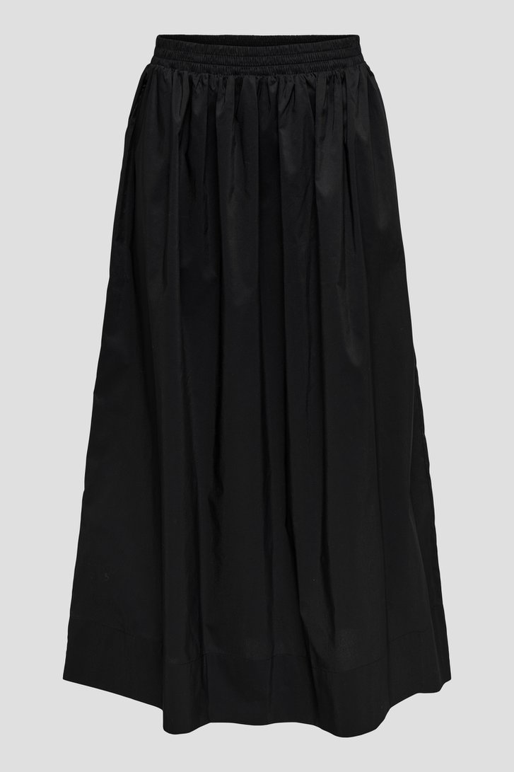 PrinStory Midi-rok voor dames, zomer, elastische taille, verstelbaar trekkoord, rok met zakken, A Zwart, L PrinStory Midi-rok voor dames, zomer, elastische taille, verstelbaar trekkoord, rok met zakken, A Zwart, L