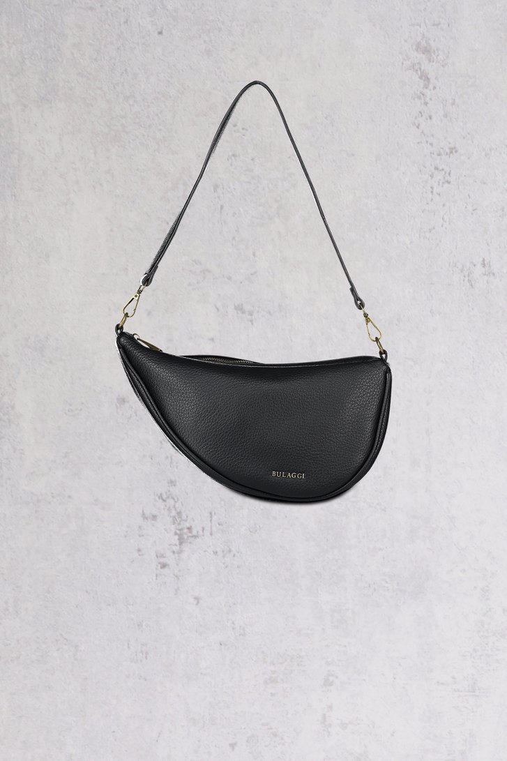 Zwarte moonbag-handtas met leatherlook van Bulaggi voor Dames