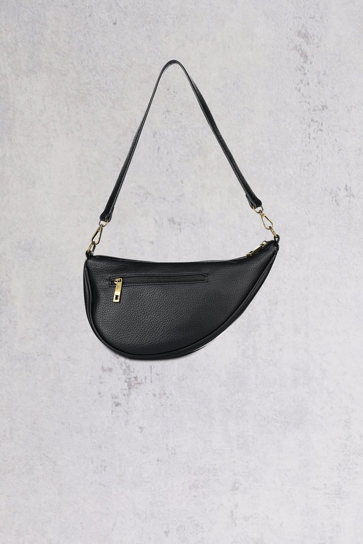 Zwarte moonbag-handtas met leatherlook van Bulaggi voor Dames