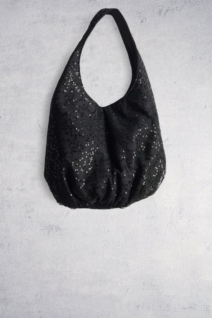 Productfoto 1 van Zwarte schoudertas met pailletten  door Opus voor Dames