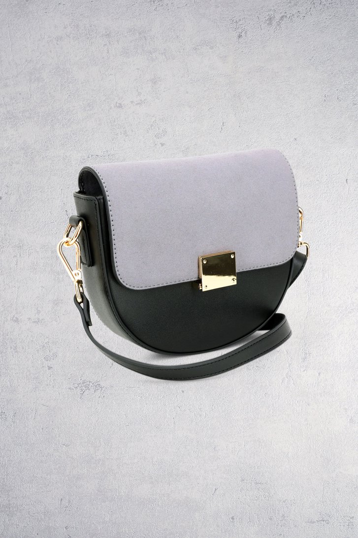 Extra foto 2 van Zwarte schoudertas met suède door Liberty Island voor Dames