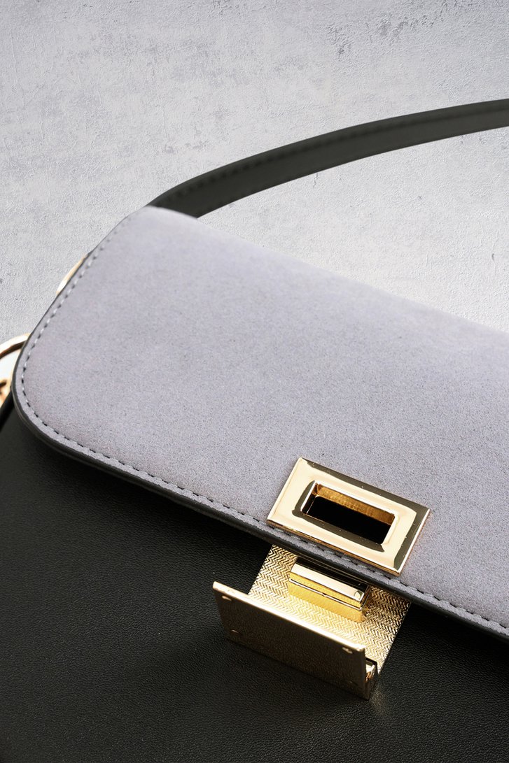 Productfoto 2 van Zwarte schoudertas met suède door Liberty Island voor Dames