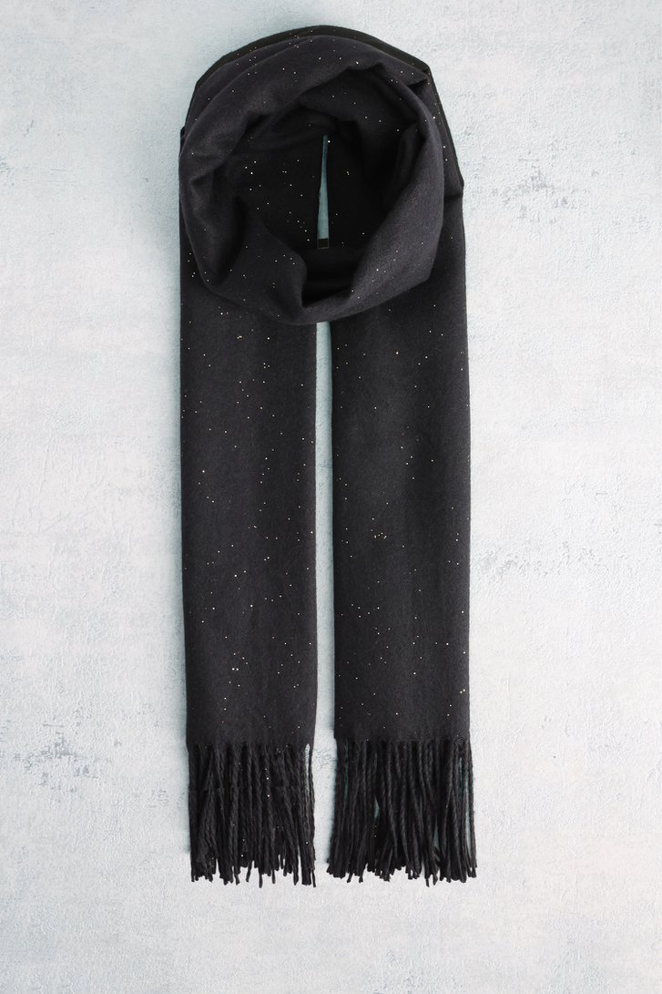Voorkant van Zwarte sjaal met glitters door Liberty Island voor Dames