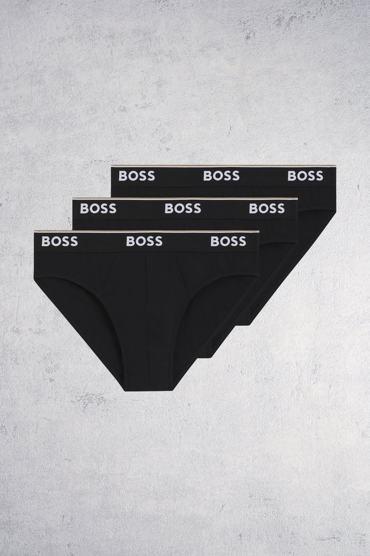 Voorkant van Zwarte slips - Set van 3 door Hugo Boss voor Heren