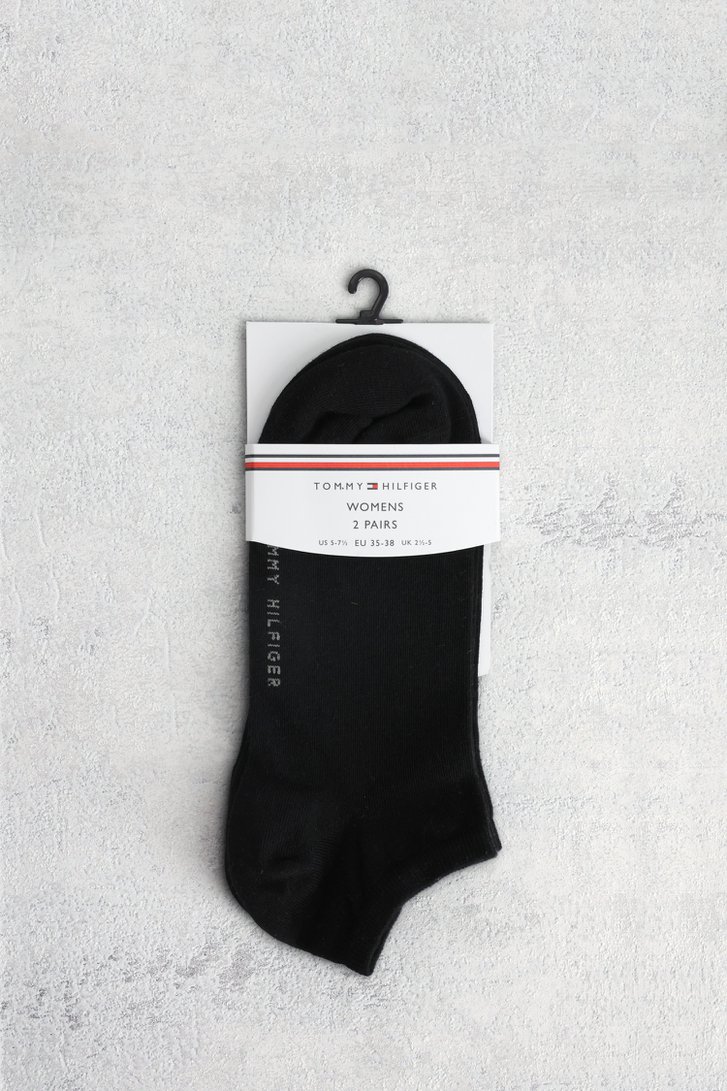 Productfoto 1 van Zwarte sneakersokken - 2 paar door Tommy Hilfiger voor Dames