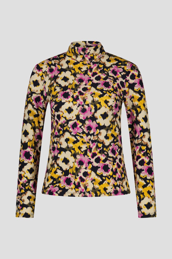 Zwarte souspull met kleurrijke bloemenprint van More & More voor Dames