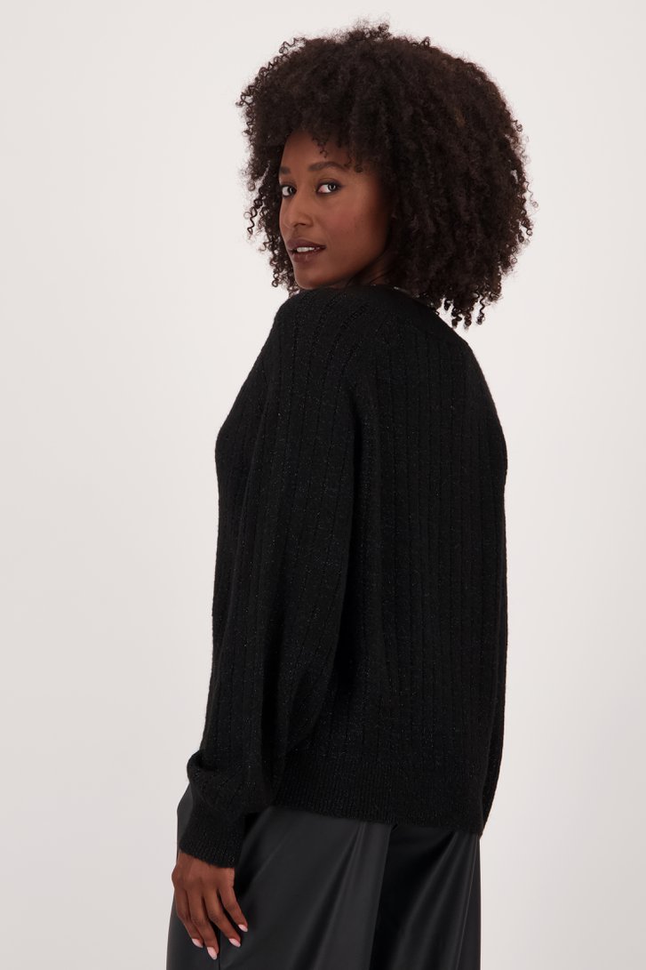 Achterkant van Zwarte trui met glitters door JDY voor Dames