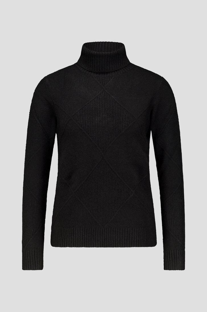 Productfoto 1 van Zwarte trui met rolkraag door Liberty Island voor Dames