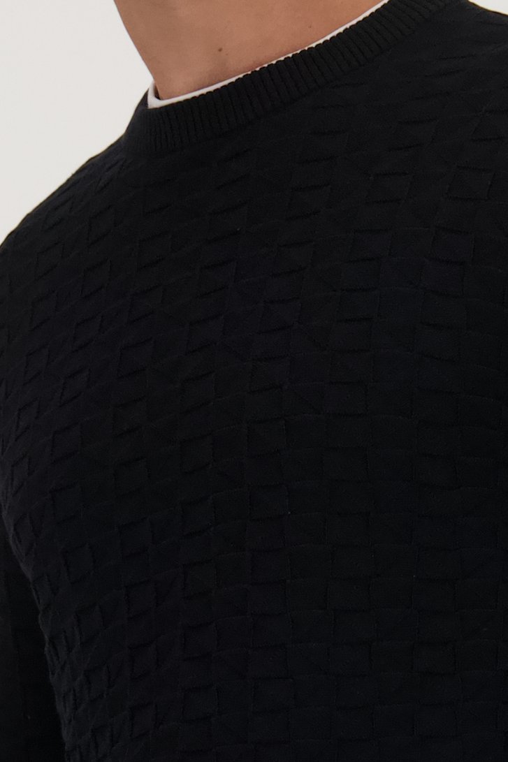 Zwarte trui met ronde hals van ONLY & SONS voor Heren