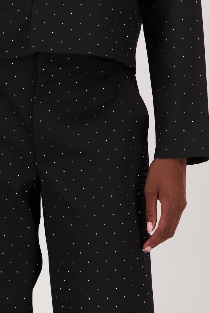 Zwarte wijde broek met steentjes van JDY voor Dames