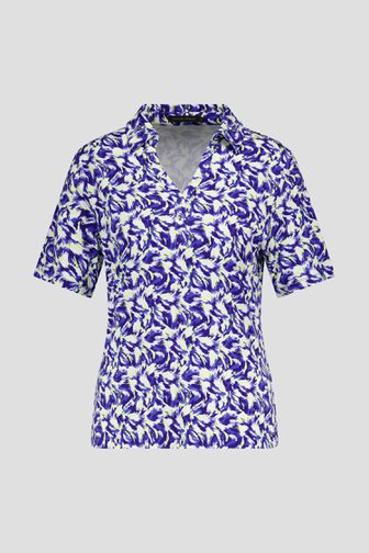 
Polo bleu foncé avec impression de Claude Arielle pour Femmes