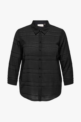  Zwarte licht doorschijnende blouse van Only Carmakoma voor Dames