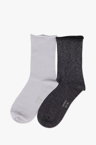 2 paires de chaussettes à paillettes de Camano pour Femmes
