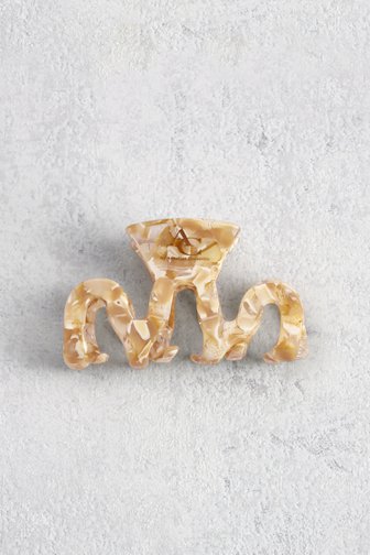 Le devant de Barrette beige effet marbré de AC by Annelien Coorevits pour Femmes